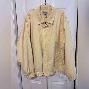 L.L. Bean Men's Yellow Spring Jacket zip front 
Size XXL -Reg fit/ lined